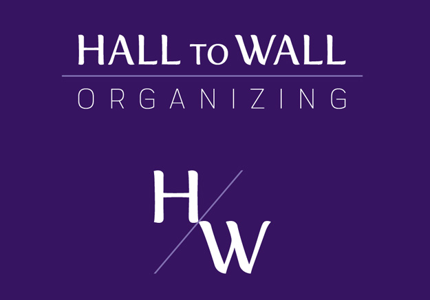 Hall to Wall Organizing branding